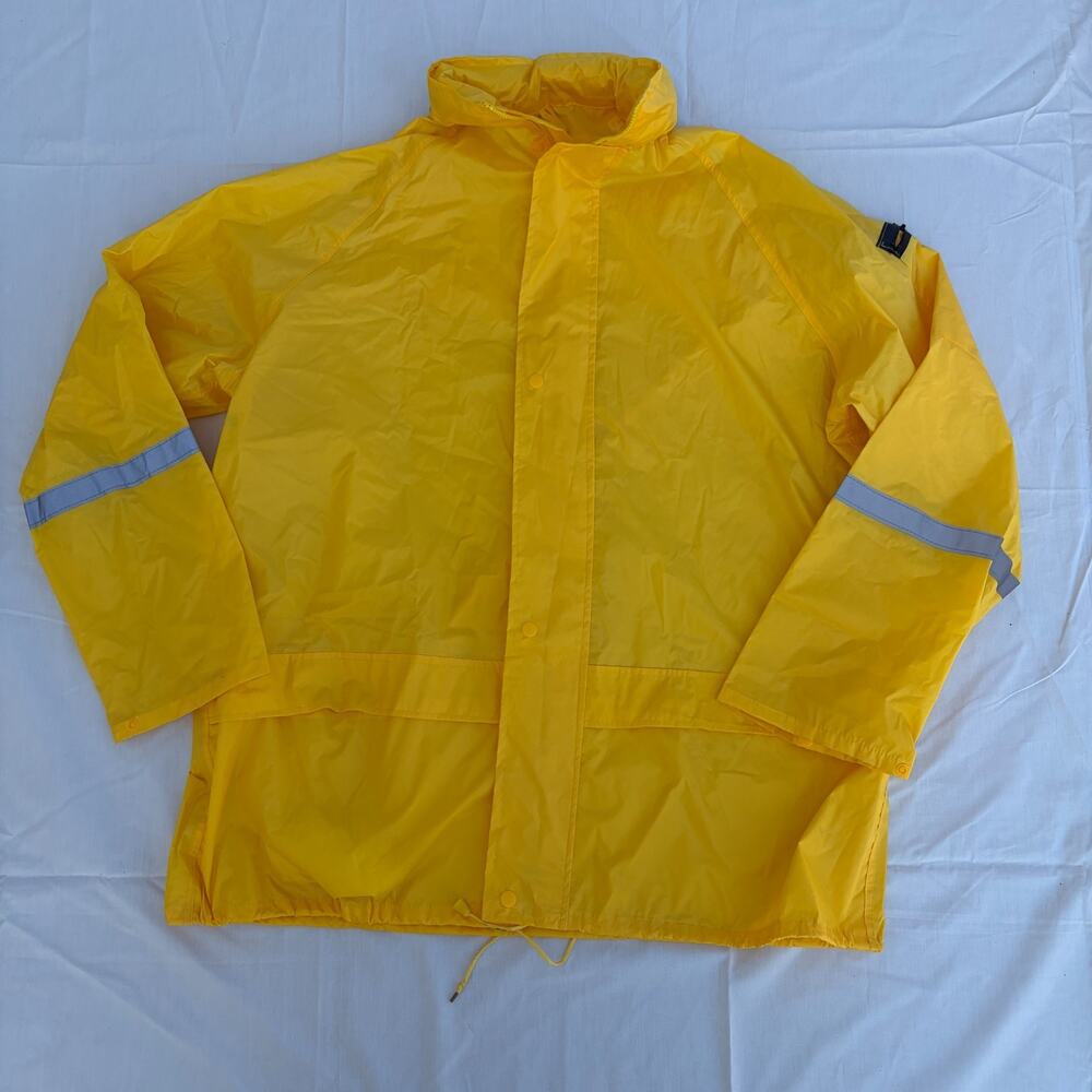Bright Yellow Utility Raincoat – Cyberpunk Edgerunners Inspired Streetwear